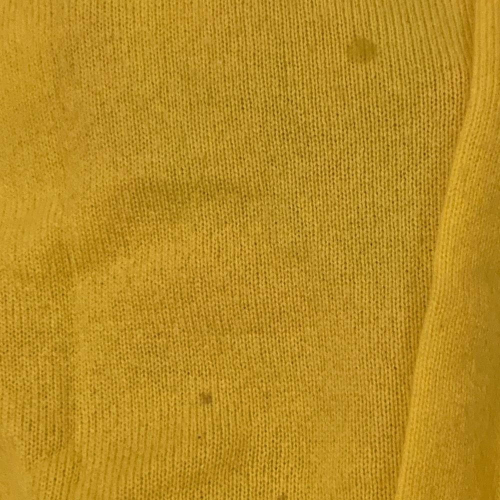 Yellow j crew cashmere sweater